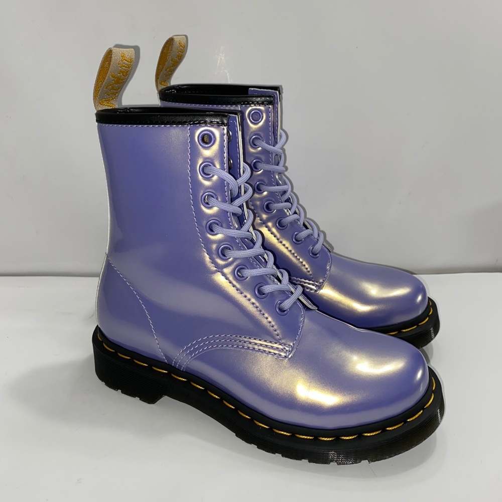 DR MARTENS 1460 VEGAN BOOT IN PURPLE HEATHER - Picture 7 of 11